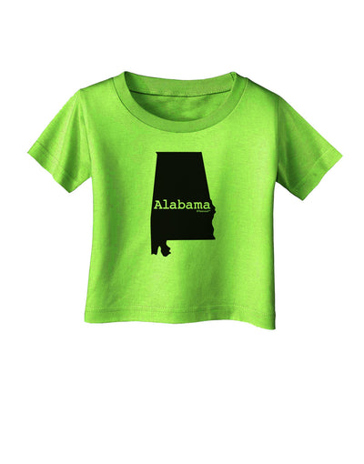 Alabama - United States Shape Infant T-Shirt by TooLoud-Infant T-Shirt-TooLoud-Lime-Green-06-Months-Davson Sales