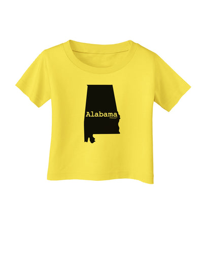 Alabama - United States Shape Infant T-Shirt by TooLoud-Infant T-Shirt-TooLoud-Yellow-06-Months-Davson Sales