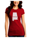 Alabama - United States Shape Juniors Crew Dark T-Shirt by TooLoud-T-Shirts Juniors Tops-TooLoud-Red-Juniors Fitted Small-Davson Sales