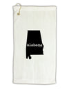 Alabama - United States Shape Micro Terry Gromet Golf Towel 16 x 25 inch by TooLoud-Golf Towel-TooLoud-White-Davson Sales