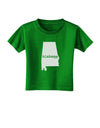 Alabama - United States Shape Toddler T-Shirt Dark by TooLoud-Toddler T-Shirt-TooLoud-Clover-Green-2T-Davson Sales