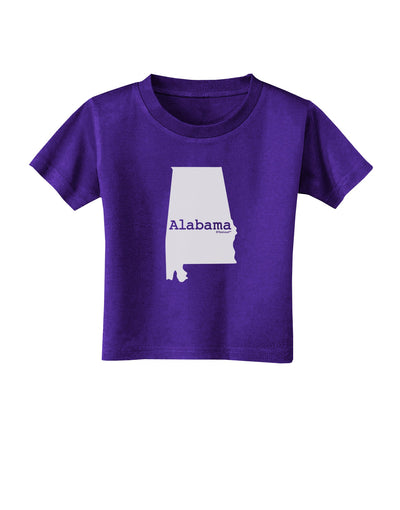 Alabama - United States Shape Toddler T-Shirt Dark by TooLoud-Toddler T-Shirt-TooLoud-Purple-2T-Davson Sales