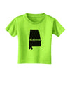 Alabama - United States Shape Toddler T-Shirt by TooLoud-Toddler T-Shirt-TooLoud-Lime-Green-2T-Davson Sales