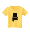 Alabama - United States Shape Toddler T-Shirt by TooLoud-Toddler T-Shirt-TooLoud-Yellow-2T-Davson Sales