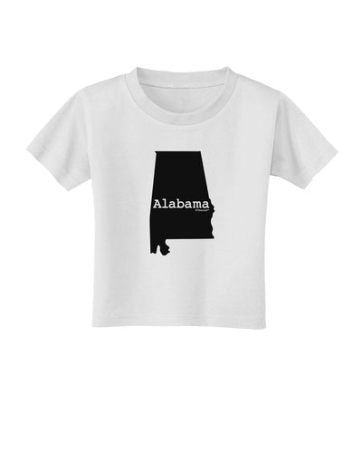 Alabama - United States Shape Toddler T-Shirt by TooLoud-Toddler T-Shirt-TooLoud-White-2T-Davson Sales