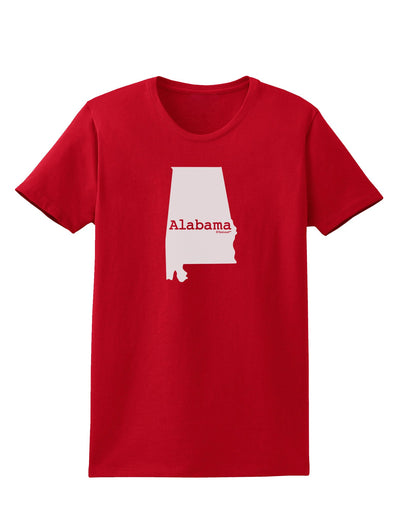 Alabama - United States Shape Womens Dark T-Shirt by TooLoud-Womens T-Shirt-TooLoud-Red-X-Small-Davson Sales