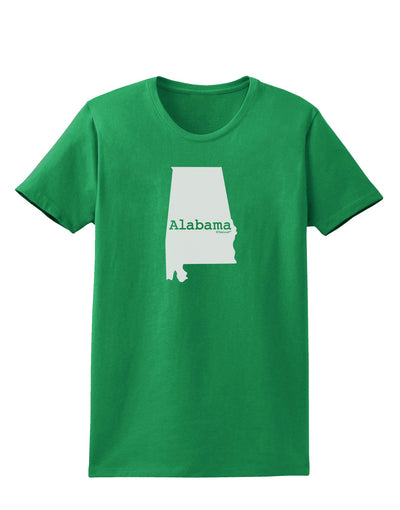 Alabama - United States Shape Womens Dark T-Shirt by TooLoud-Womens T-Shirt-TooLoud-Kelly-Green-X-Small-Davson Sales