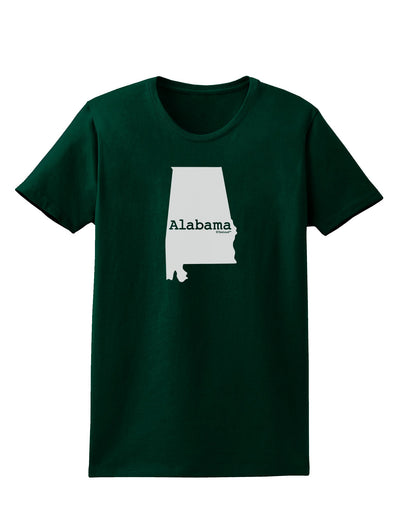 Alabama - United States Shape Womens Dark T-Shirt by TooLoud-Womens T-Shirt-TooLoud-Forest-Green-Small-Davson Sales