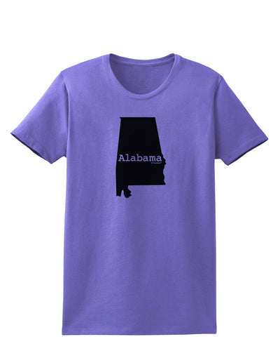 Alabama - United States Shape Womens T-Shirt by TooLoud-Womens T-Shirt-TooLoud-Violet-X-Small-Davson Sales