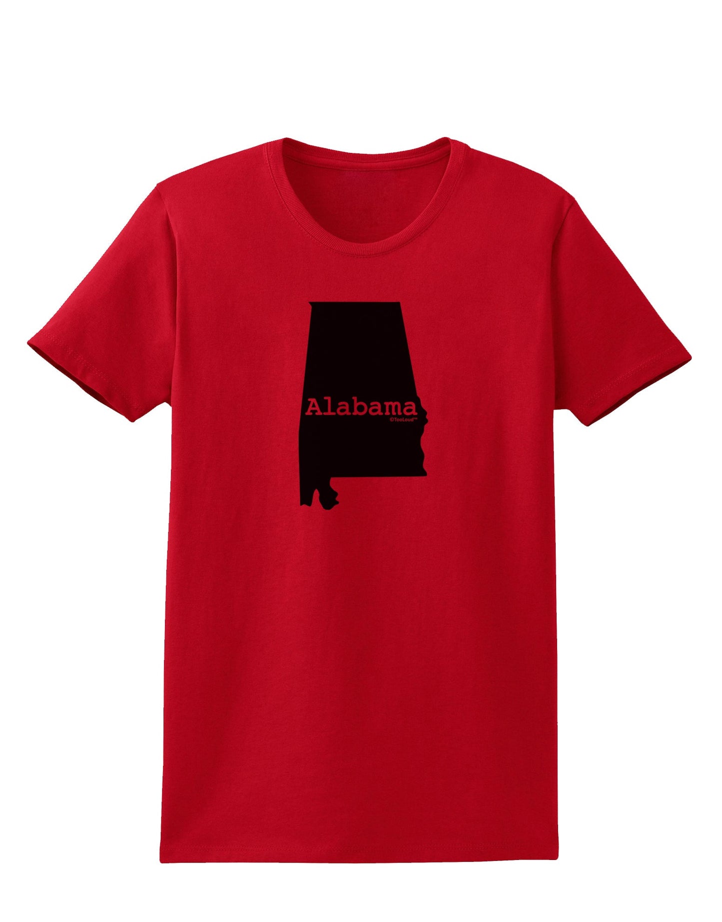 Alabama - United States Shape Womens T-Shirt by TooLoud-Womens T-Shirt-TooLoud-Red-X-Small-Davson Sales