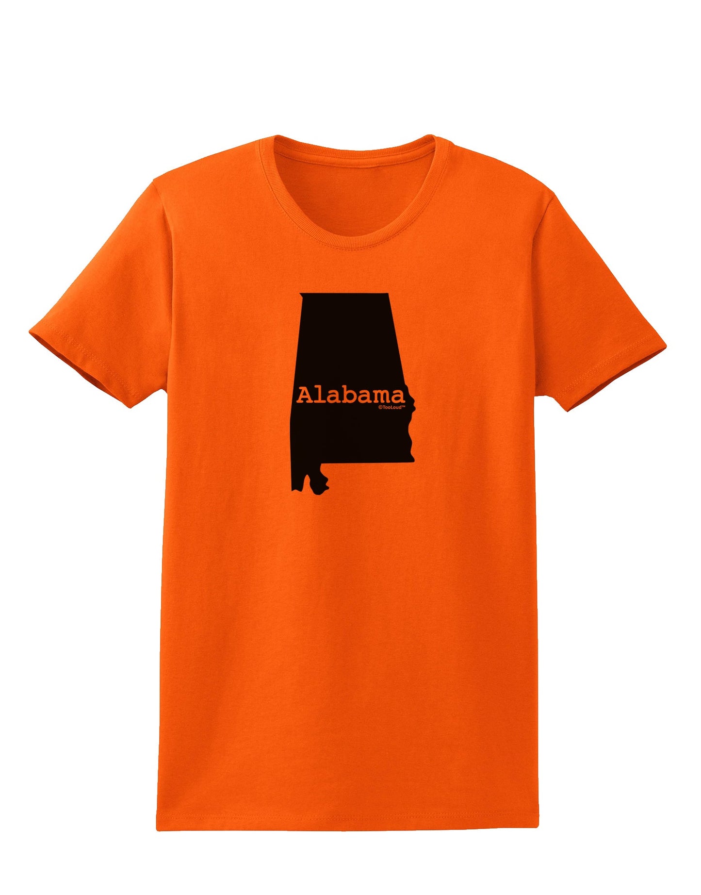 Alabama - United States Shape Womens T-Shirt by TooLoud-Womens T-Shirt-TooLoud-Orange-X-Small-Davson Sales