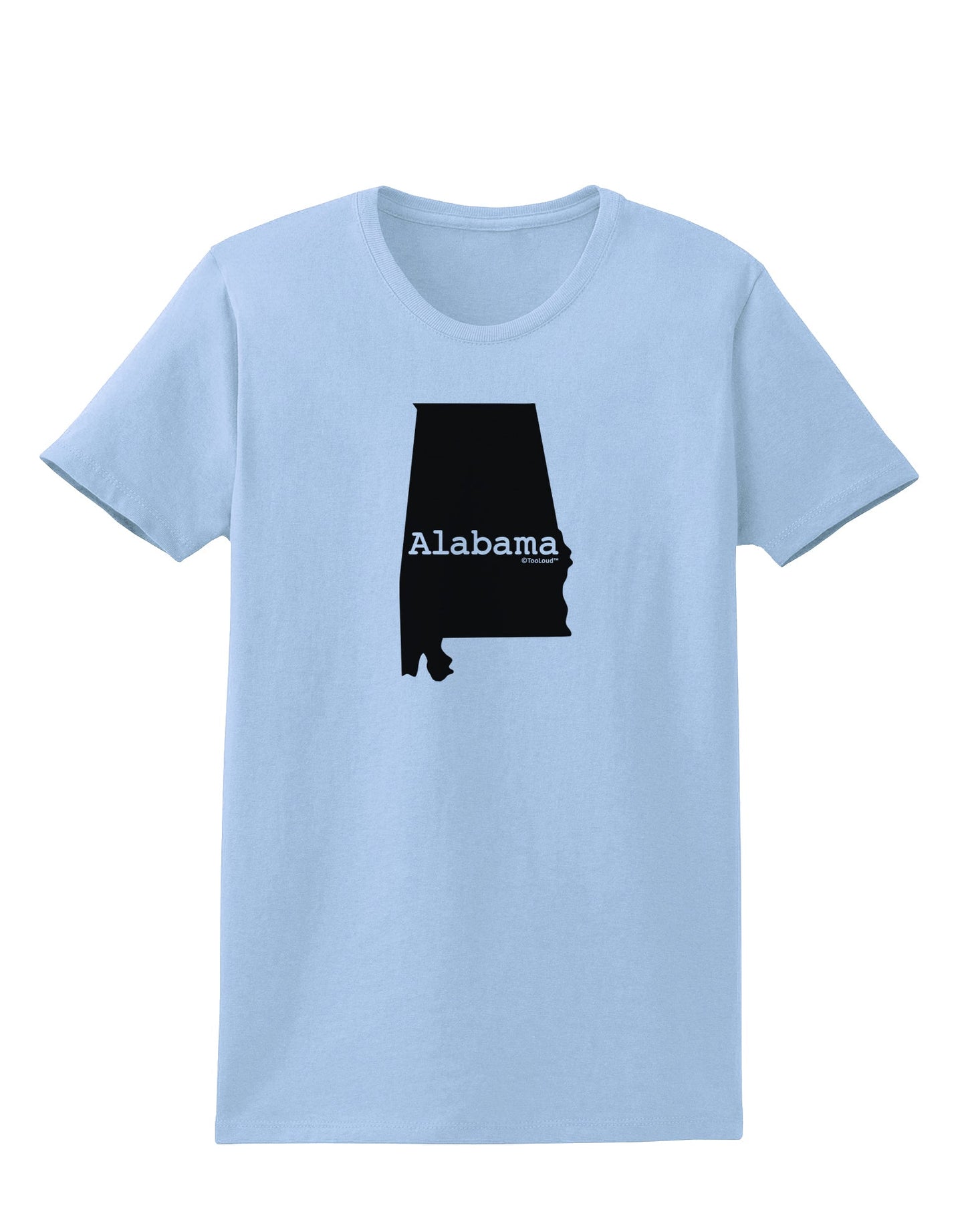 Alabama - United States Shape Womens T-Shirt by TooLoud-Womens T-Shirt-TooLoud-Light-Blue-X-Small-Davson Sales