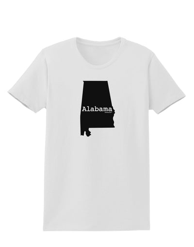 Alabama - United States Shape Womens T-Shirt by TooLoud-Womens T-Shirt-TooLoud-White-X-Small-Davson Sales