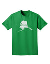 Alaska - United States Shape Adult Dark T-Shirt by TooLoud-Mens T-Shirt-TooLoud-Kelly-Green-Small-Davson Sales