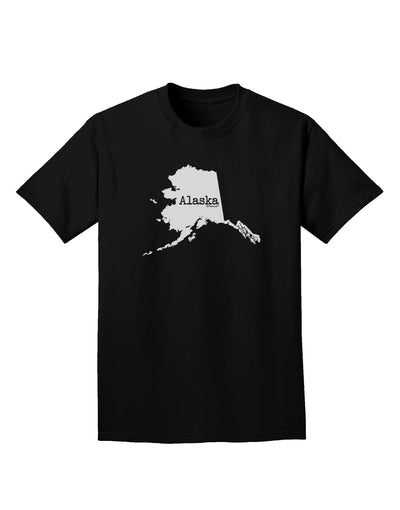 Alaska - United States Shape Adult Dark T-Shirt by TooLoud-Mens T-Shirt-TooLoud-Black-Small-Davson Sales