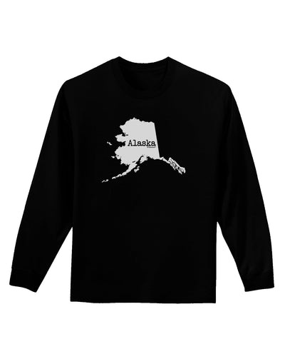 Alaska - United States Shape Adult Long Sleeve Dark T-Shirt by TooLoud-TooLoud-Black-Small-Davson Sales