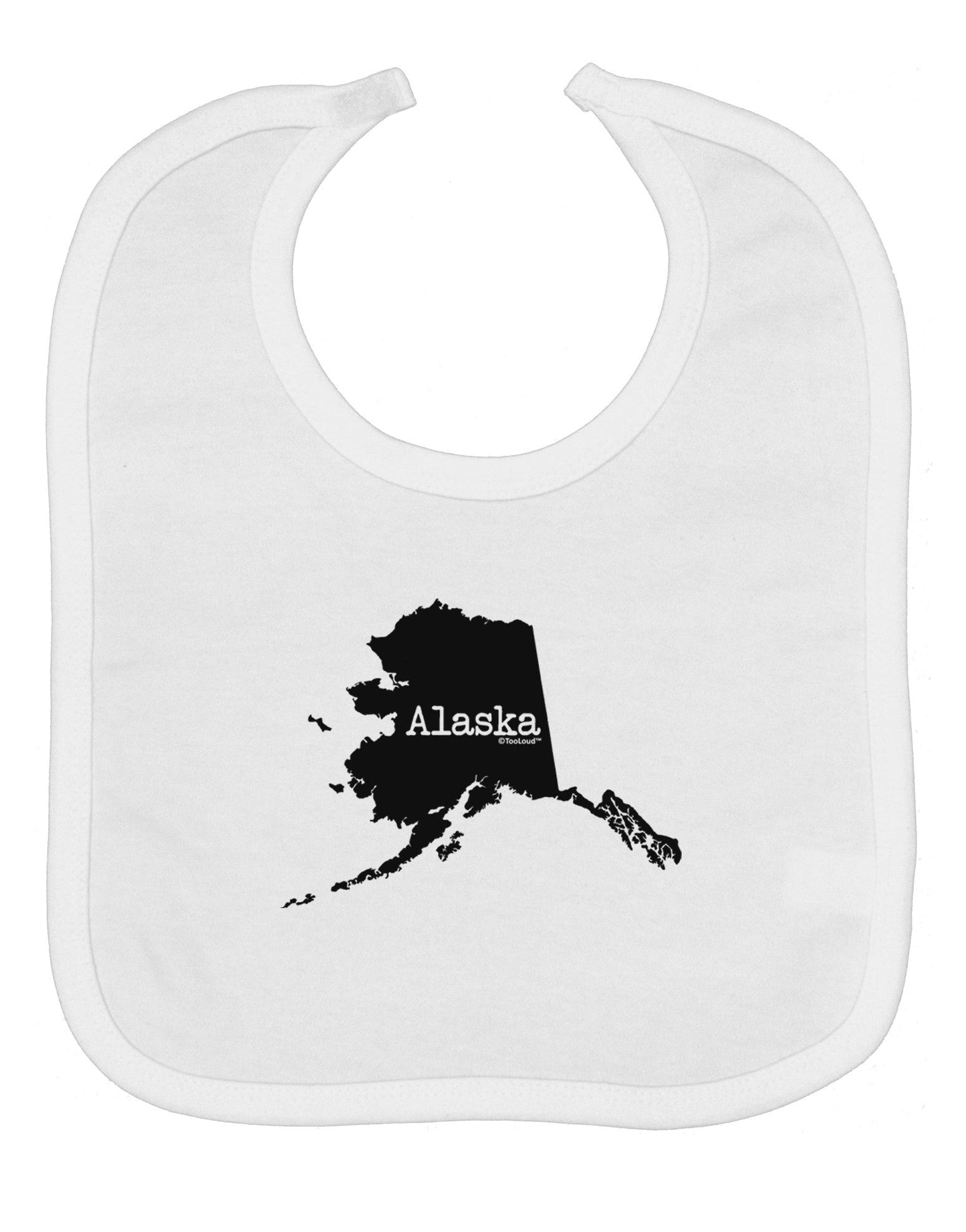 Alaska - United States Shape Baby Bib by TooLoud