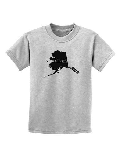 Alaska - United States Shape Childrens T-Shirt by TooLoud-Childrens T-Shirt-TooLoud-AshGray-X-Small-Davson Sales