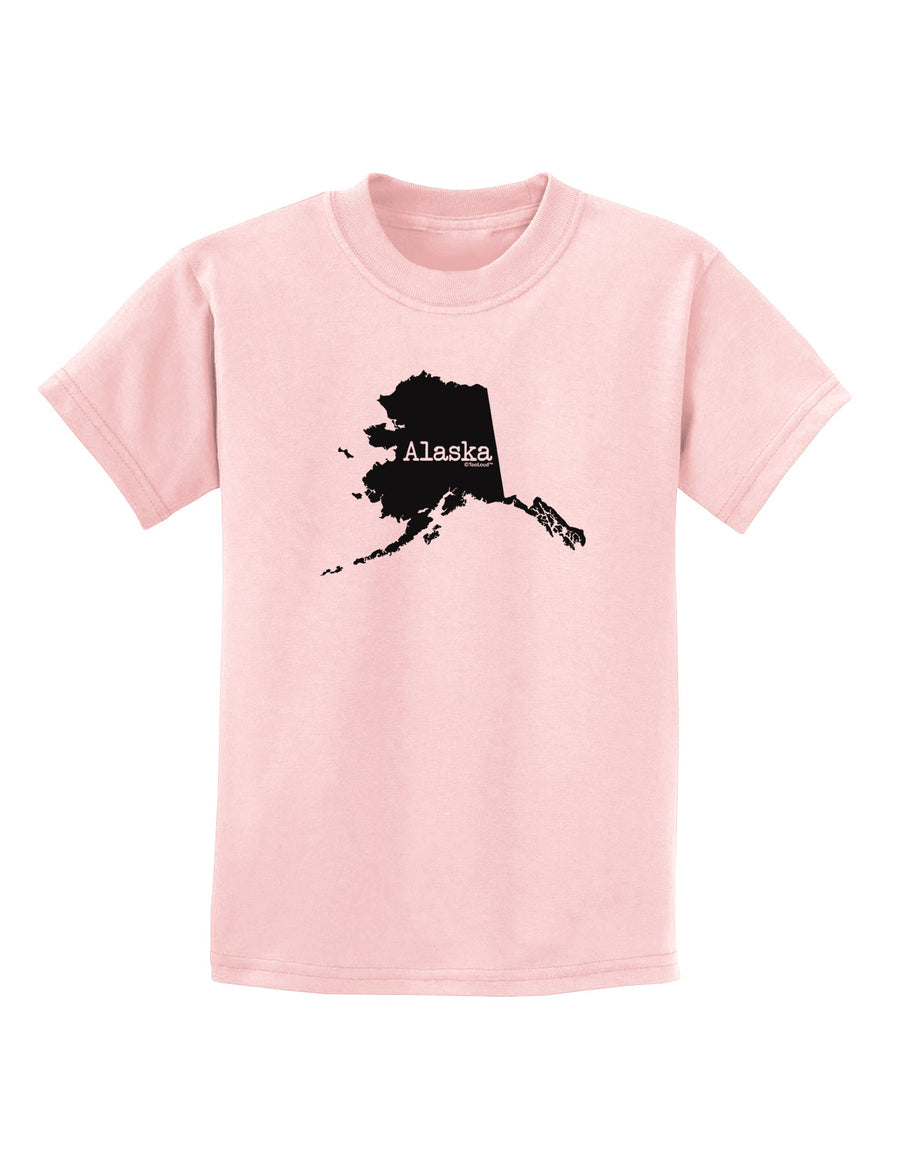 Alaska - United States Shape Childrens T-Shirt by TooLoud-Childrens T-Shirt-TooLoud-White-X-Small-Davson Sales