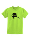 Alaska - United States Shape Childrens T-Shirt by TooLoud-Childrens T-Shirt-TooLoud-Lime-Green-X-Small-Davson Sales