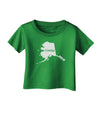 Alaska - United States Shape Infant T-Shirt Dark by TooLoud-Infant T-Shirt-TooLoud-Clover-Green-06-Months-Davson Sales