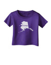 Alaska - United States Shape Infant T-Shirt Dark by TooLoud-Infant T-Shirt-TooLoud-Purple-06-Months-Davson Sales