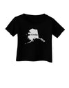 Alaska - United States Shape Infant T-Shirt Dark by TooLoud-Infant T-Shirt-TooLoud-Black-06-Months-Davson Sales