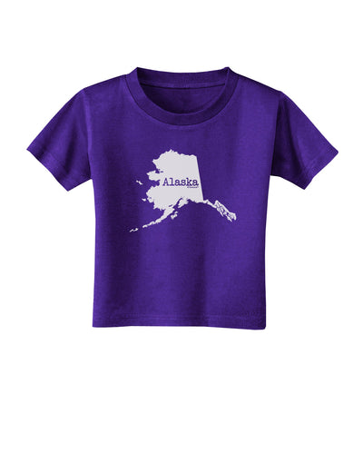 Alaska - United States Shape Toddler T-Shirt Dark by TooLoud-Toddler T-Shirt-TooLoud-Purple-2T-Davson Sales