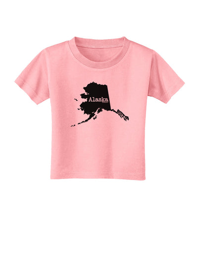 Alaska - United States Shape Toddler T-Shirt by TooLoud-Toddler T-Shirt-TooLoud-Candy-Pink-2T-Davson Sales