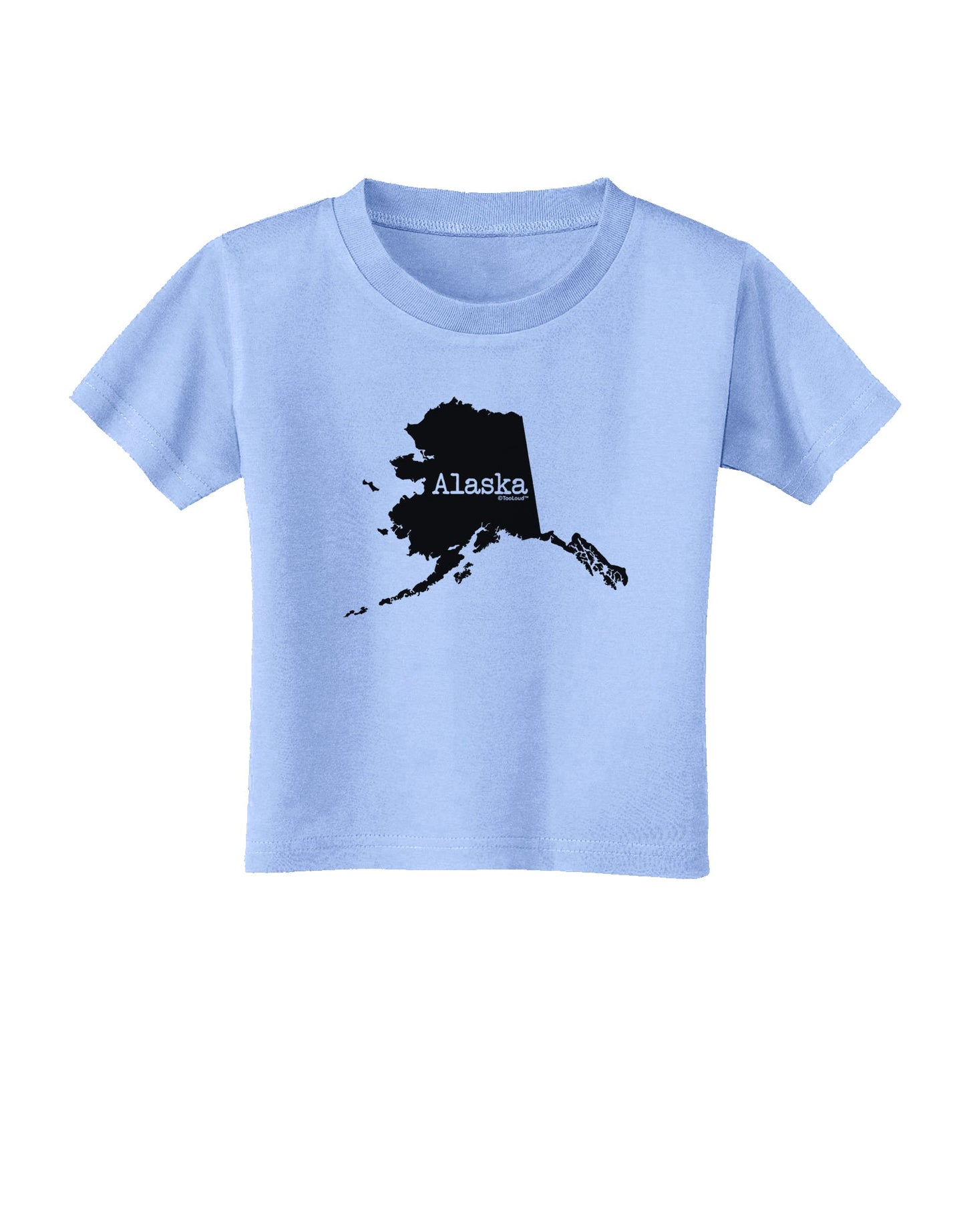 Alaska - United States Shape Toddler T-Shirt by TooLoud-Toddler T-Shirt-TooLoud-Aquatic-Blue-2T-Davson Sales