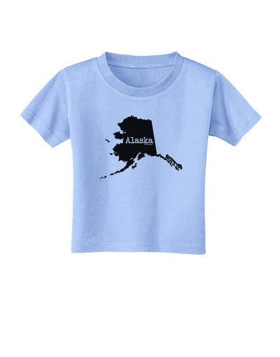 Alaska - United States Shape Toddler T-Shirt by TooLoud-Toddler T-Shirt-TooLoud-Aquatic-Blue-2T-Davson Sales