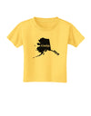 Alaska - United States Shape Toddler T-Shirt by TooLoud-Toddler T-Shirt-TooLoud-Yellow-2T-Davson Sales