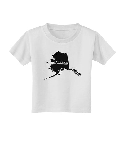 Alaska - United States Shape Toddler T-Shirt by TooLoud-Toddler T-Shirt-TooLoud-White-2T-Davson Sales