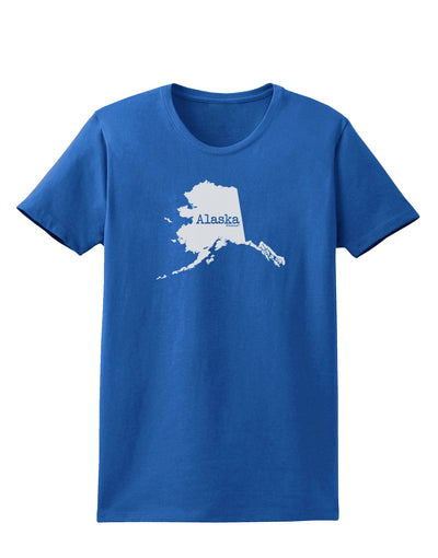 Alaska - United States Shape Womens Dark T-Shirt by TooLoud-Womens T-Shirt-TooLoud-Royal-Blue-X-Small-Davson Sales