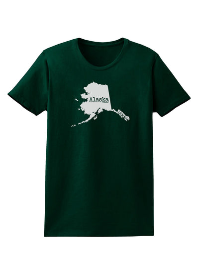 Alaska - United States Shape Womens Dark T-Shirt by TooLoud-Womens T-Shirt-TooLoud-Forest-Green-Small-Davson Sales