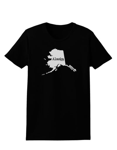 Alaska - United States Shape Womens Dark T-Shirt by TooLoud-Womens T-Shirt-TooLoud-Black-X-Small-Davson Sales