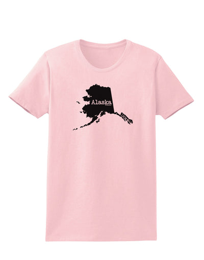 Alaska - United States Shape Womens T-Shirt by TooLoud-Womens T-Shirt-TooLoud-PalePink-X-Small-Davson Sales