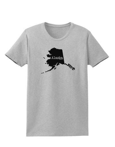 Alaska - United States Shape Womens T-Shirt by TooLoud-Womens T-Shirt-TooLoud-AshGray-X-Small-Davson Sales