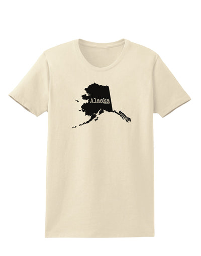 Alaska - United States Shape Womens T-Shirt by TooLoud-Womens T-Shirt-TooLoud-Natural-X-Small-Davson Sales