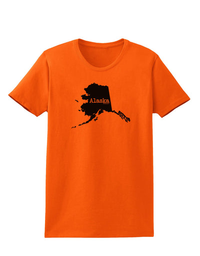 Alaska - United States Shape Womens T-Shirt by TooLoud-Womens T-Shirt-TooLoud-Orange-X-Small-Davson Sales