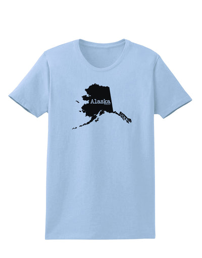 Alaska - United States Shape Womens T-Shirt by TooLoud-Womens T-Shirt-TooLoud-Light-Blue-X-Small-Davson Sales