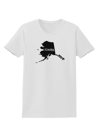 Alaska - United States Shape Womens T-Shirt by TooLoud-Womens T-Shirt-TooLoud-White-X-Small-Davson Sales