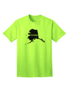 Alaska - United States Silhouette Adult T-Shirt by TooLoud-Mens T-shirts-TooLoud-Neon-Green-Small-Davson Sales