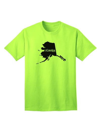 Alaska - United States Silhouette Adult T-Shirt by TooLoud-Mens T-shirts-TooLoud-Neon-Green-Small-Davson Sales