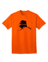 Alaska - United States Silhouette Adult T-Shirt by TooLoud-Mens T-shirts-TooLoud-Orange-Small-Davson Sales