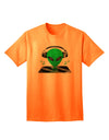 Alien DJ Adult T-Shirt-unisex t-shirt-TooLoud-Neon-Orange-Small-Davson Sales