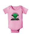 Alien DJ Baby Romper Bodysuit-Baby Romper-TooLoud-Pink-06-Months-Davson Sales