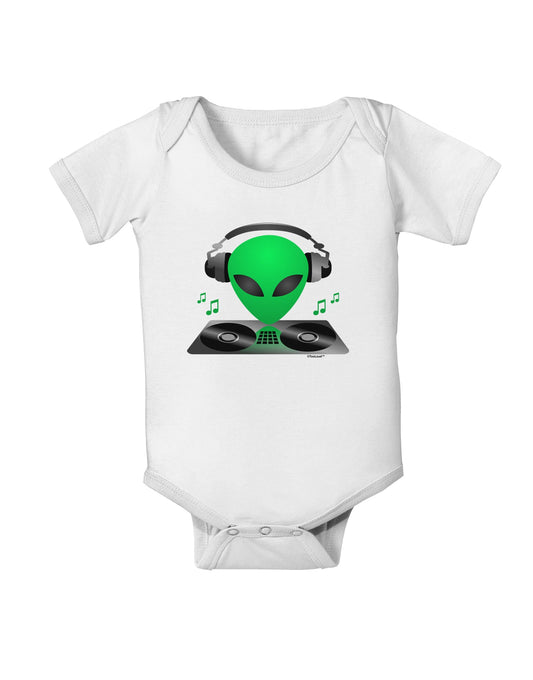 Alien DJ Baby Romper Bodysuit-Baby Romper-TooLoud-White-06-Months-Davson Sales