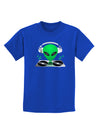 Alien DJ Childrens Dark T-Shirt-Childrens T-Shirt-TooLoud-Royal-Blue-X-Small-Davson Sales
