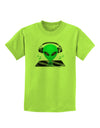 Alien DJ Childrens T-Shirt-Childrens T-Shirt-TooLoud-Lime-Green-X-Small-Davson Sales